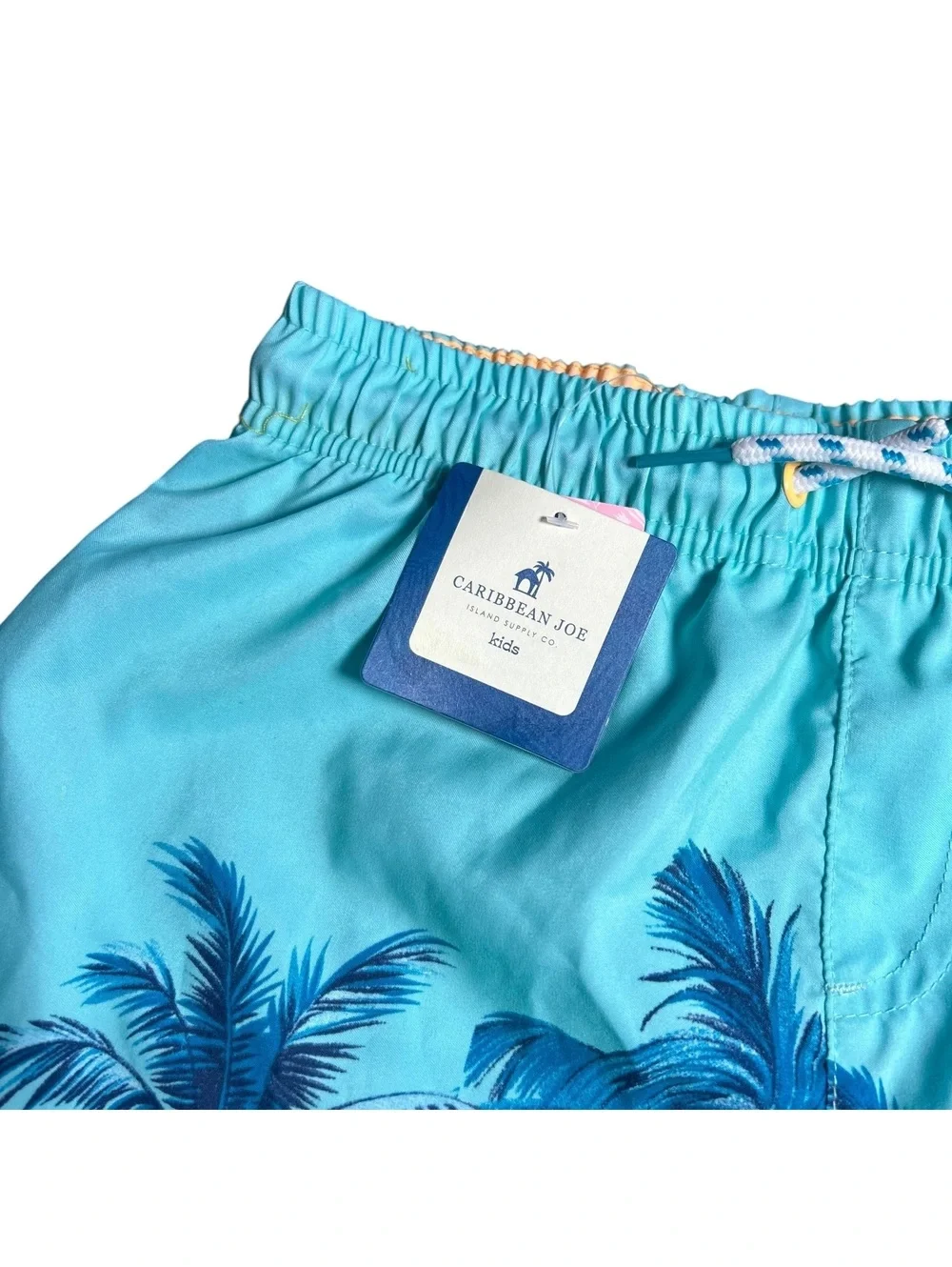 Caribbean Joe Palm trees youth boys size Large 10/12 swim shorts NWT
